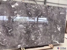 Silver grey marble